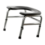 Bothyi Elderly Squat Toilet Seat Strong Bearing Capacity Easy to Wash Commode Stool Black